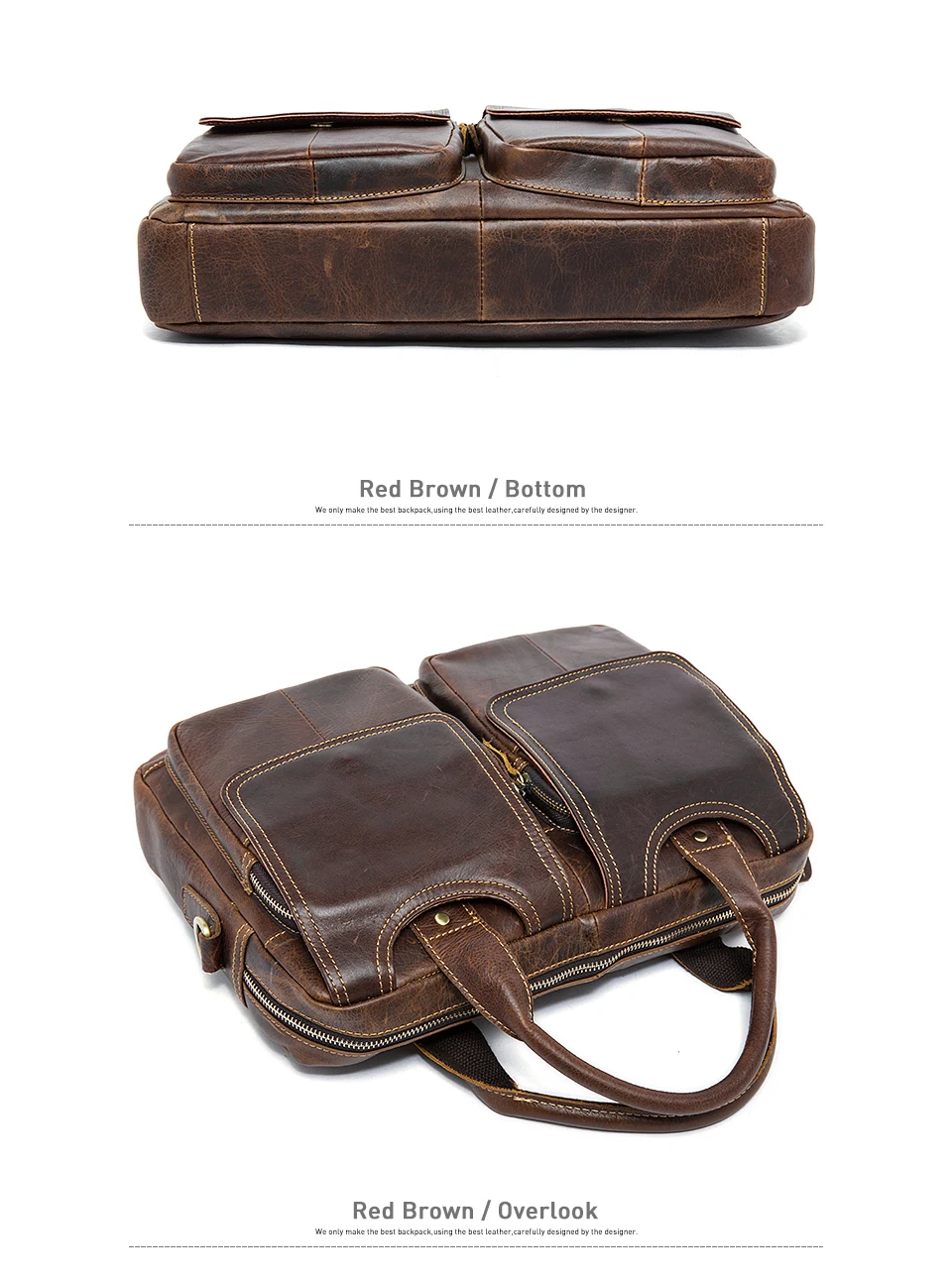 High Quality man briefcase genuine leather