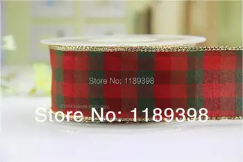 

38mm(1-1/2") Christmas Xmas wired edge ribbon 25yards roll
