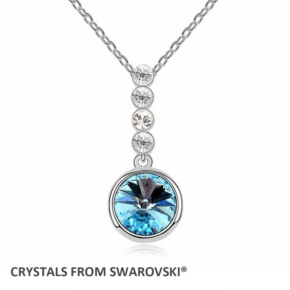 Новинка 2014 года поступление! Хрустальная капля ожерелье с кристаллами от Swarovski на День Святого Валентина подарок