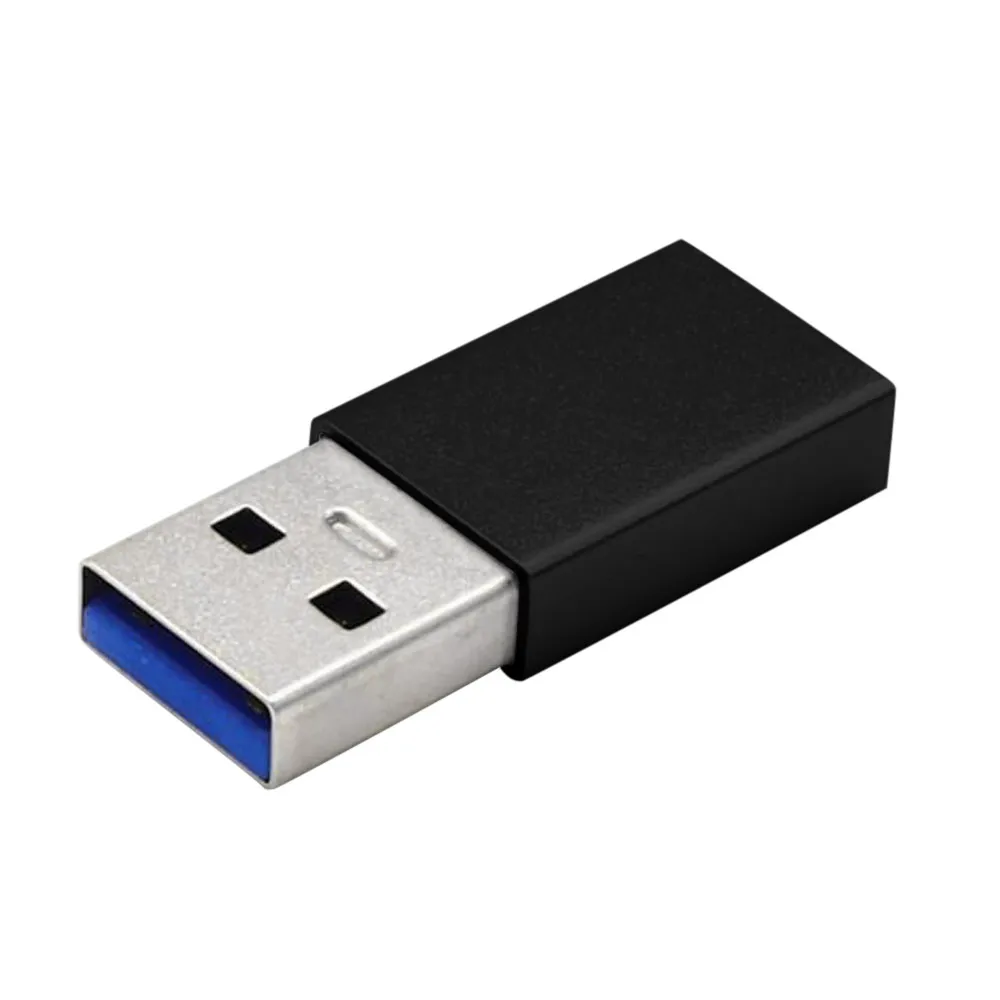 Мини Быстрый Прочный портативный защитный USB-C type C Женский Для type A USB 3,0 Мужской переходник конвертер адаптер для дома и путешествий - Цвет: Black