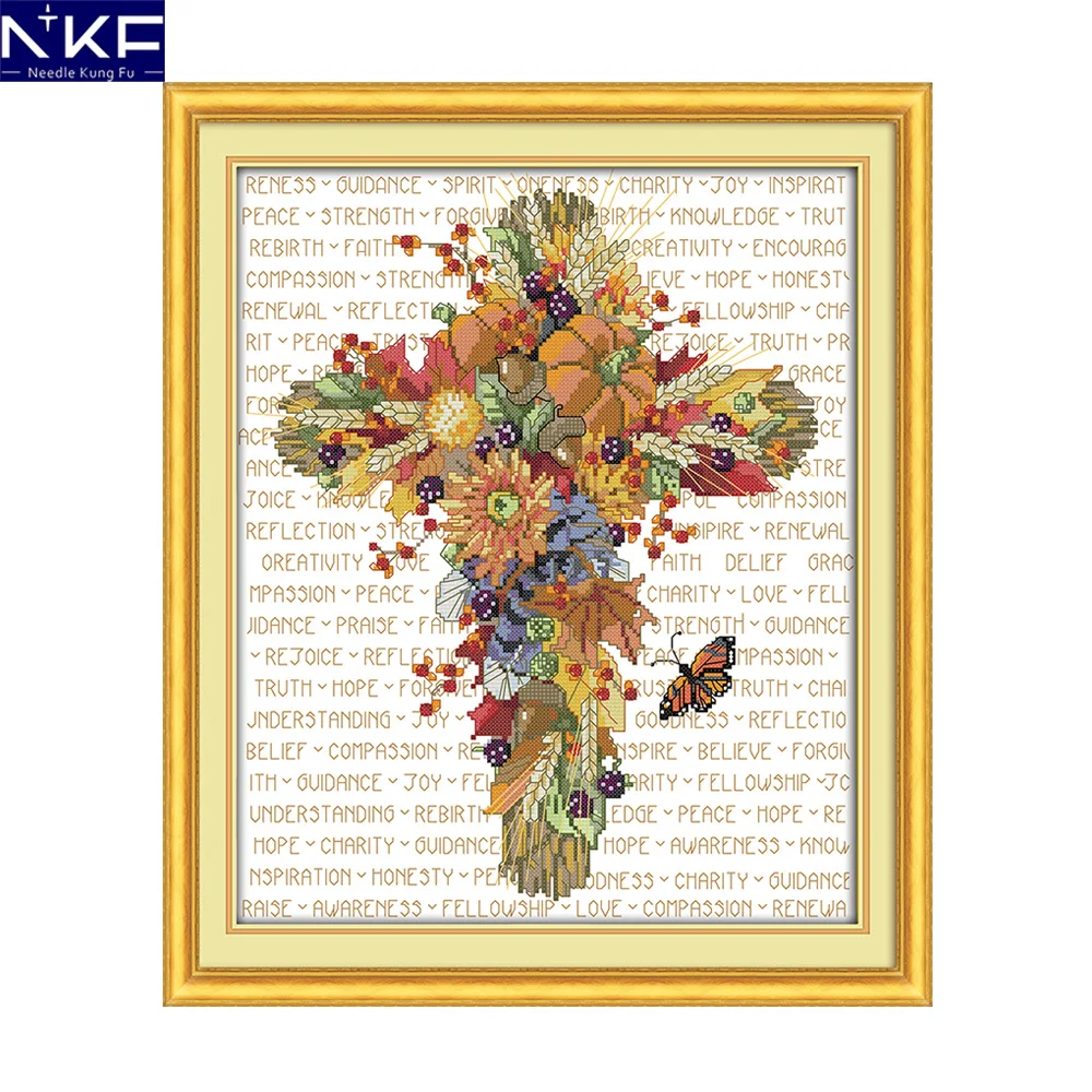 

NKF Cross Counted Cross Stitch Pattern 11CT 14CT DIY Kits Handmade Craft Needlework Cross Stitch Kits Embroidery for Home Decor