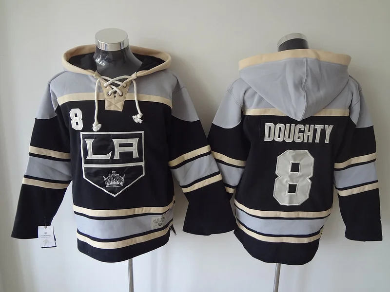 New Los Angeles Kings Mens Ice Hockey Hoodies 8 Drew Doughty Black