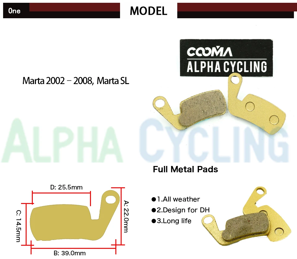 Велосипедные дисковые Тормозные колодки для Magura Marta 2002 до 2008 SL тормоза 2 пары