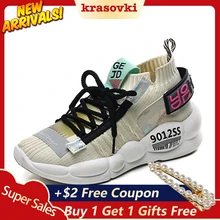 Krasovki Sneakers Women Lace Thick Bottom Fashion Round Toe Mesh Breathable Dropshipping Muffin Bottom Causal Womens Shoes