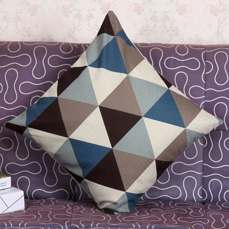 

Pillow Case 45*45 Geometric Cover Pillow Decorative Home Diamond Plaid Throw Pillows Dekoratif Yastklar #815