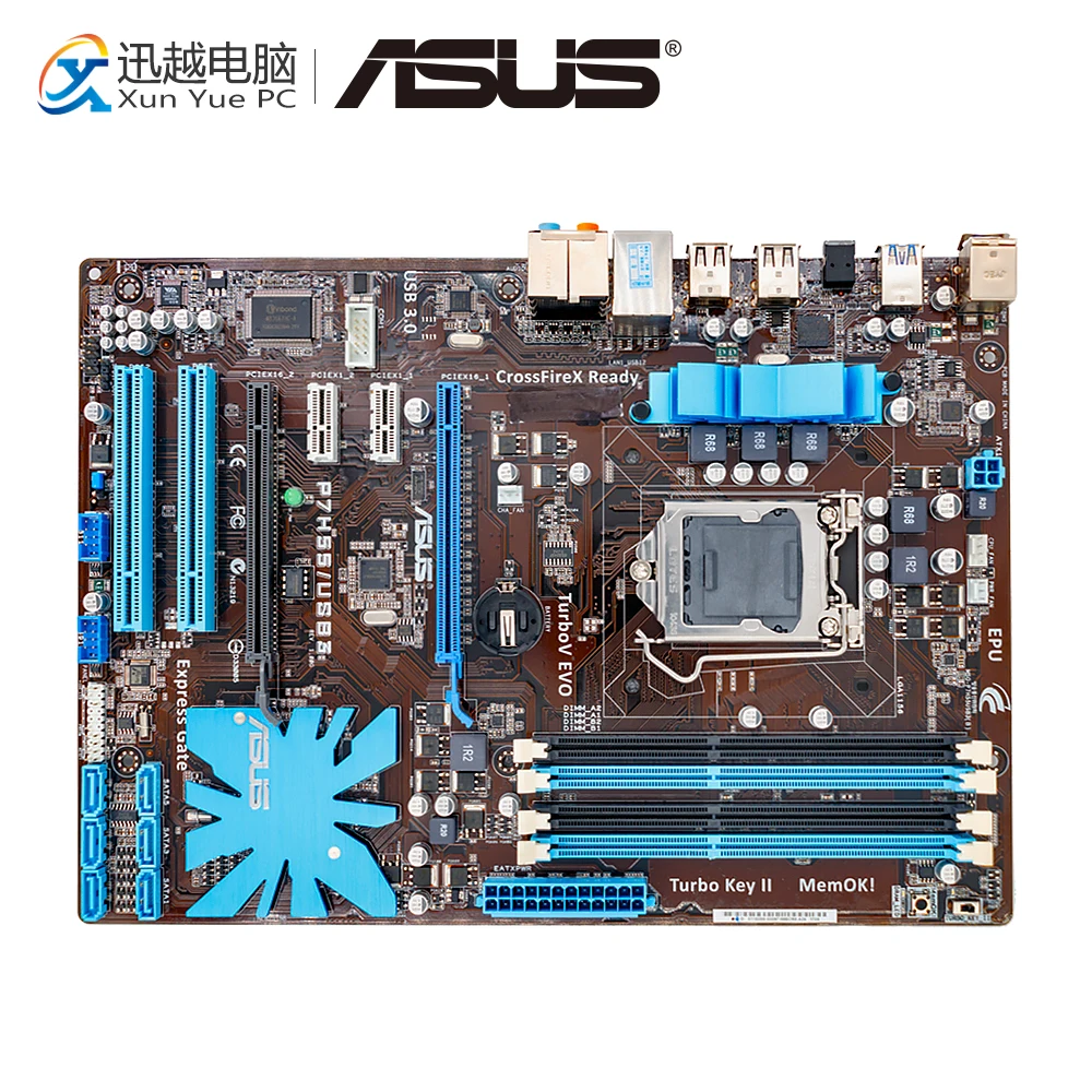 

Asus P7H55/USB3 Desktop Motherboard P7H55 USB3 H55 Socket LGA 1156 i3 i5 i7 DDR3 16G SATA3 USB3.0 ATX