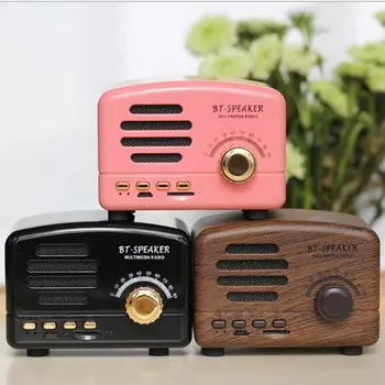 

Wireless Bluetooth Speaker Portable Outdoor Mini Column Box Loudspeaker Speaker support TF FM caixa de som Retro Speakers