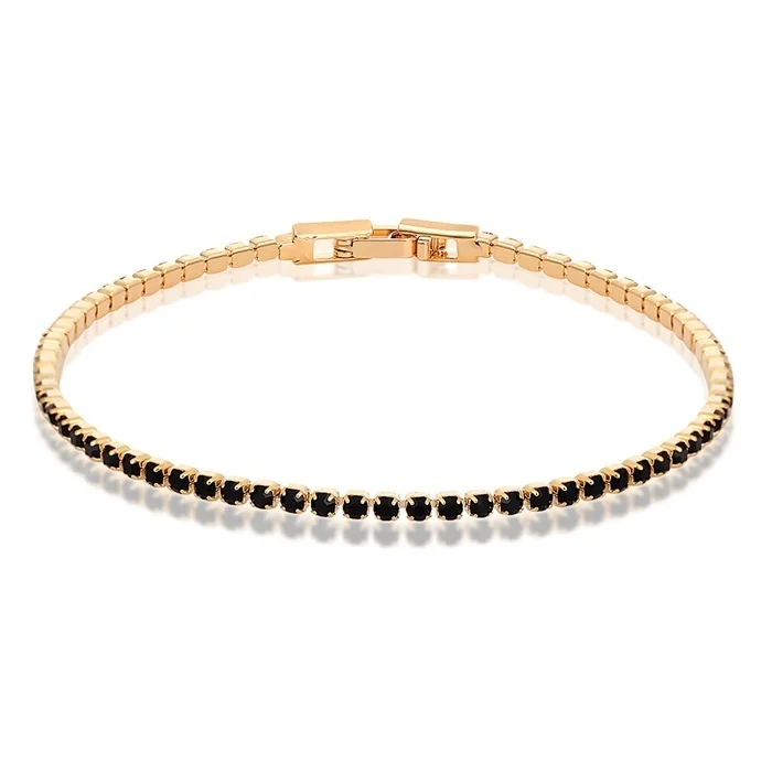 

10colors Cluster Small Slim Round CZ Crystals Tennis Chain Gold Color Bracelets For Women Girls Jewelry Tiny Braceletes pulseras