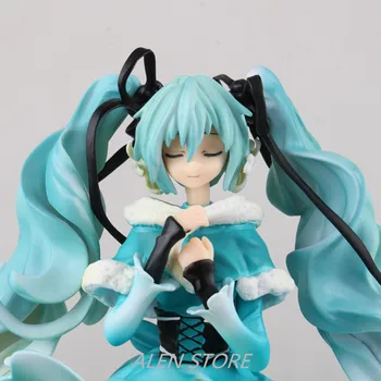 

28cm Anime Doll Vocaloid Hatsune Miku Snow in Summer 1/7 Scale Pre-painted PVC Action Figure Model Toys