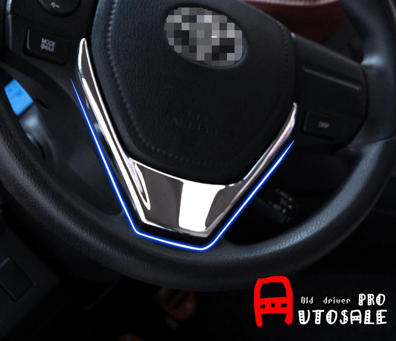 ABS Chrome Steering Wheel Cover Trim 1pc For TOYOTA RAV4 2013 2014 2015 2016 | Автомобили и мотоциклы