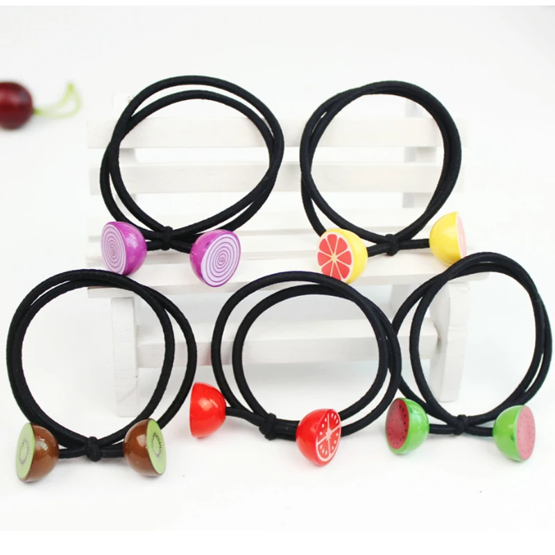 

LNRRABC 1PC/1Pair 2018 New Arrival Elasticity Vegetables Kiwi Fruit Lemon Watermelon Double Lines Korean Allergy Fruit Pitaya