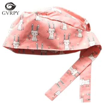

Cotton Printing Surgical Cap Unisex Adjustable Dust Cap Hospital Beauty Salon Pharmacy Dental Clinic Doctor Nurse Medical Cap