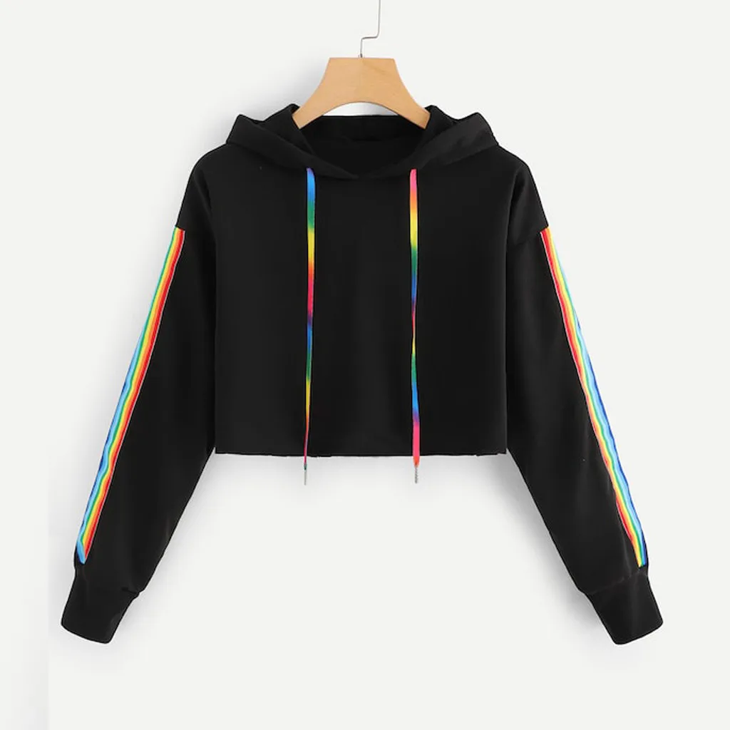 

Fashion Women Hoodies Autumn Solid Lace Up Colored Drawstring Long Sleeve Sweatershirt Hoodie Tops moletom feminino inverno