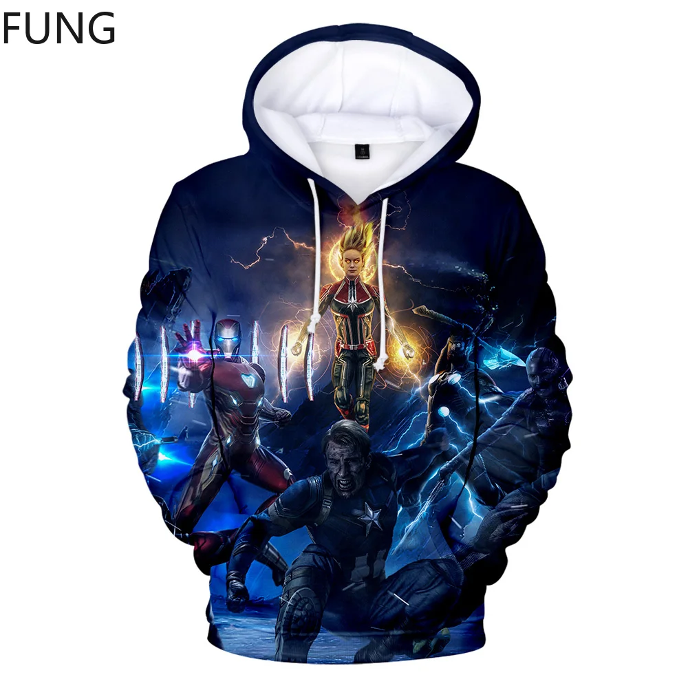 FUNG Avengers Endgame Hoodies Sweatshirts Men/Women 3D Printed Harajuku Hooded Pullovers Quantum Realm Mens Hoodie Sweatshirt