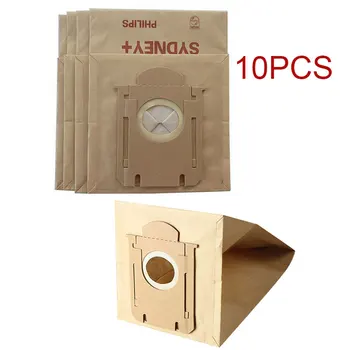

10 pieces/lot Vacuum Cleaner Paper Bags Dust Filter Bag Replacement For Philips S-bag FC8202 FC8204 FC8206 FC8613 FC8220 New