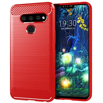 

Wholesale Carbon Fiber Texture Slim Armor Brushed TPU CASE COVER FOR LG G8 ThinQ V50 5X XPOWER 3 100pcs