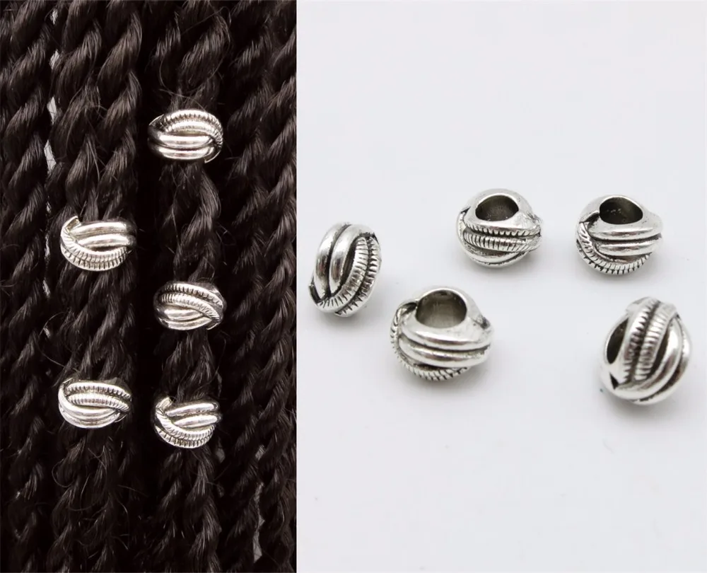 5pcs 20pcs Antique Silver hair braid dread dreadlock beads clips cuffs