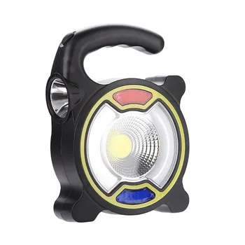 

COB LED USB Rechargeable Work Light Solar Work Lamp Portable Camping Lantern Mobile Power Bank LED Lamp With USB Cable