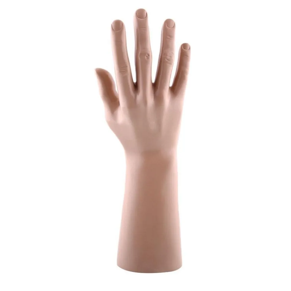 

Vivid Skin Color Mannequin Hand Man Yellow Mannequin Finger Jewelry Nail Showcase Watch Ring Bracelet Gloves Stand Display Hands
