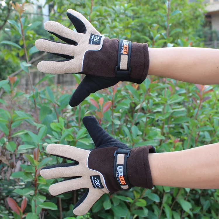 Новинка 2019 уличные зимние Утепленные флисовые перчатки мужские теплые походные альпинистские рабочие перчатки недорогая для
