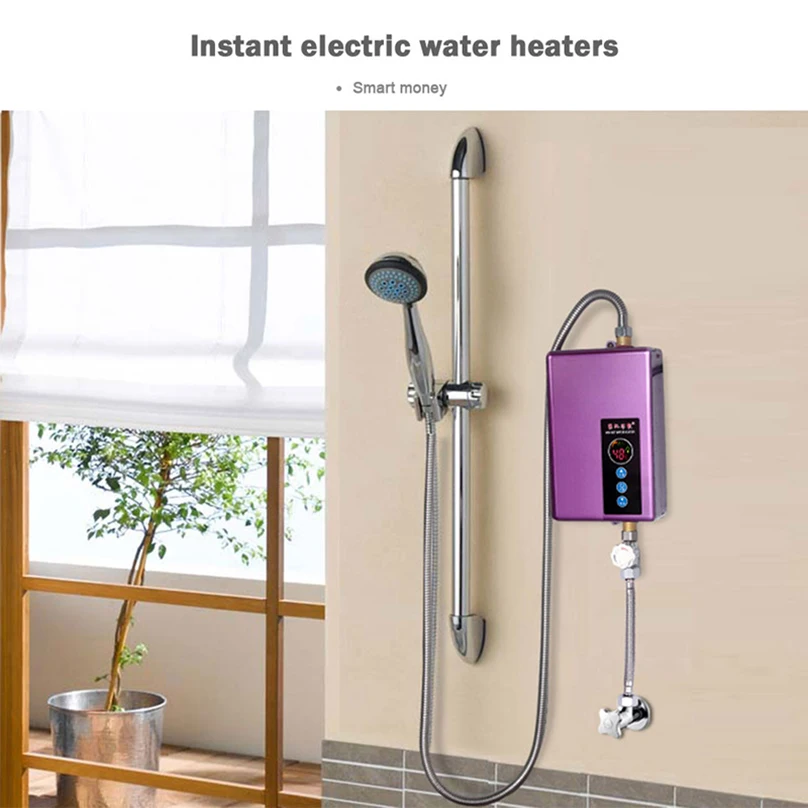 Kbxstart 5500W Electric Water Heater Kitchen Bathroom Hot Shower Water Heater Instant Intelligent Speed Hot Calentador De Agua
