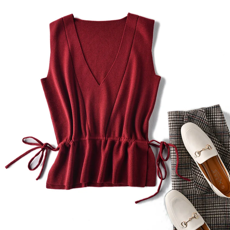 new sweater vest women fine wool material sleeveless sweater V collar pullover female fashion vest sweaters new sweater vest women fine wool material sleeveless sweater V collar pullover female fashion vest sweaters