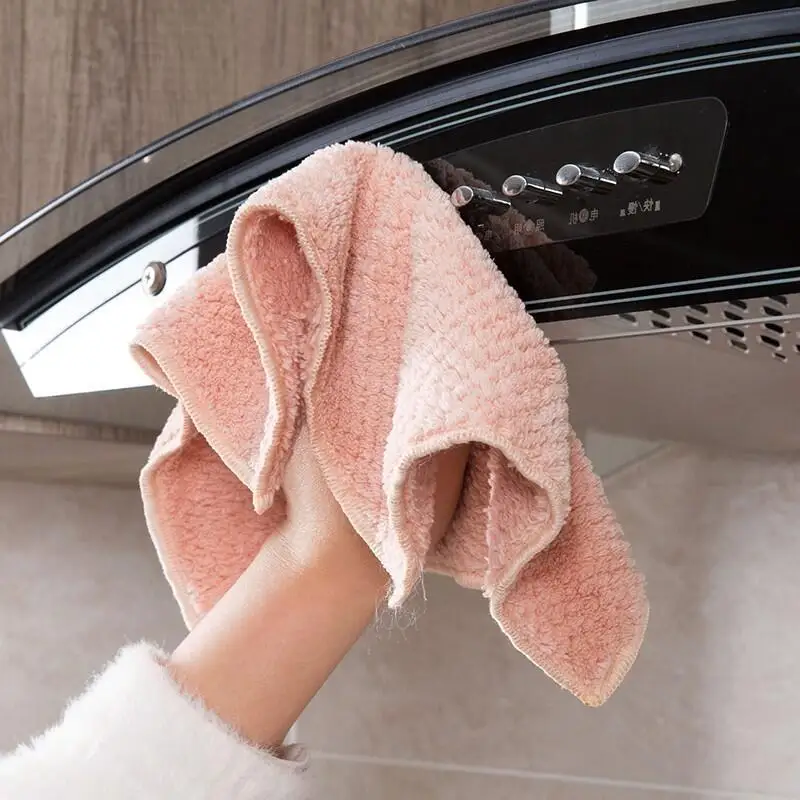 5PCS/Set Household Kitchen Towel Absorbent Thicker Double-layer Microfiber Wipe Table Kitchen Towels Cleaning Dish Washing Cloth 5PCS/Set Household Kitchen Towel Absorbent Thicker Double-layer Microfiber Wipe Table Kitchen Towels Cleaning Dish Washing Cloth