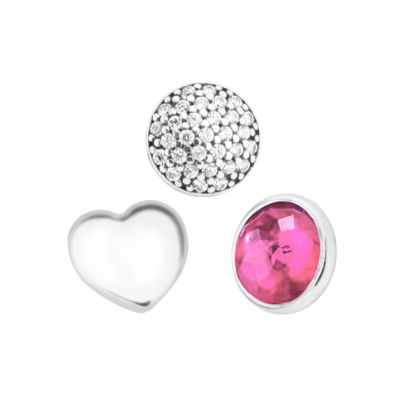 Fits Floating Locket Pendant Necklace July Petites Pack In 3 Parts Beads 925 Sterling Silver Jewelry Free Shipping | Украшения и
