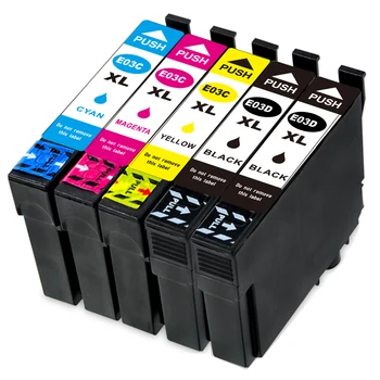 

Compatible Ink Cartridge Replacement for EPSON T03D T03C Compatible with WorkForce WF-2861 printers (2B+1C+1M+1Y)5pack