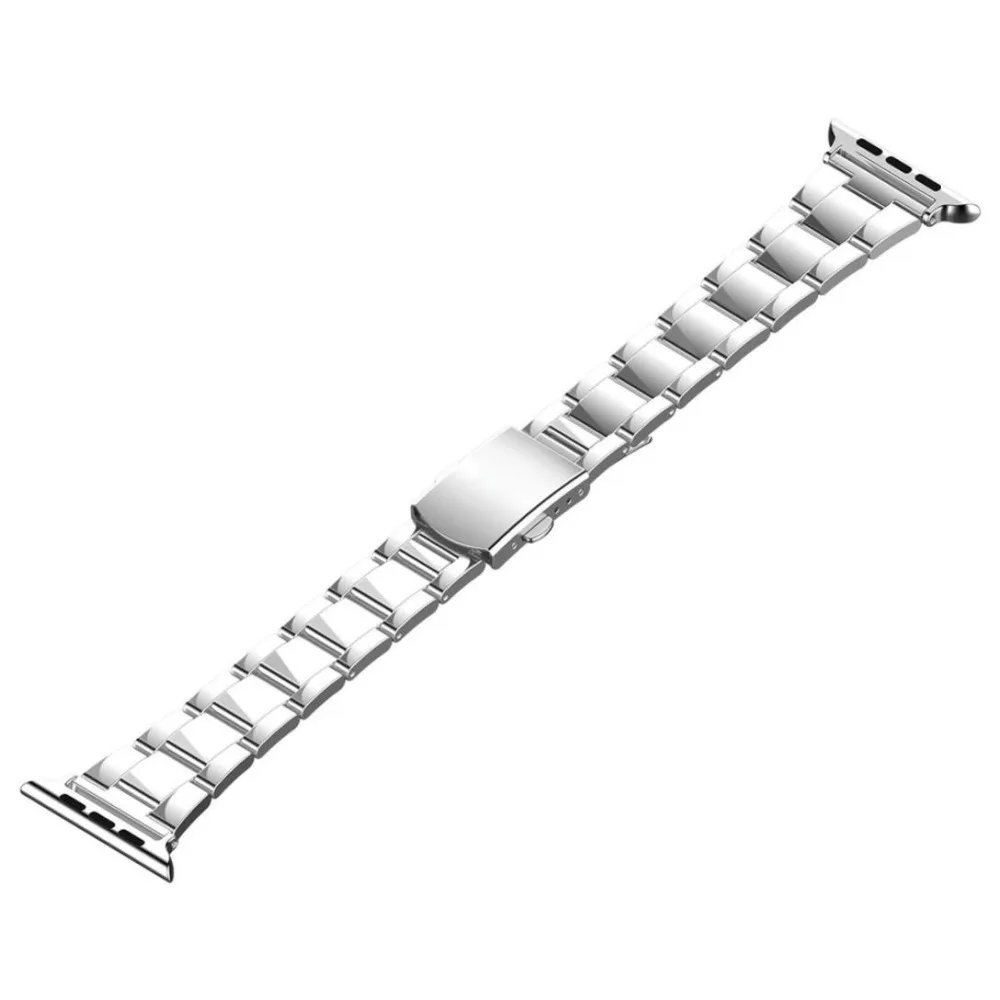 Женщина мужчина часы из нержавеющей стали смотреть группы для iwatch apple watch ремешок