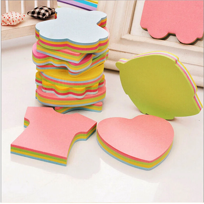 

100 Pages Cute Multicolor Sticky Notes Self-Adhesive Memo Pads Sticker Post It Bookmark Marker Planner Sticker Briefpapier