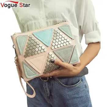 

Sequined Patchwork Bag 2020 luxury bag Designer handbag women famous brand Rivet Envelope Bag ladies Messenger Bag sac a main