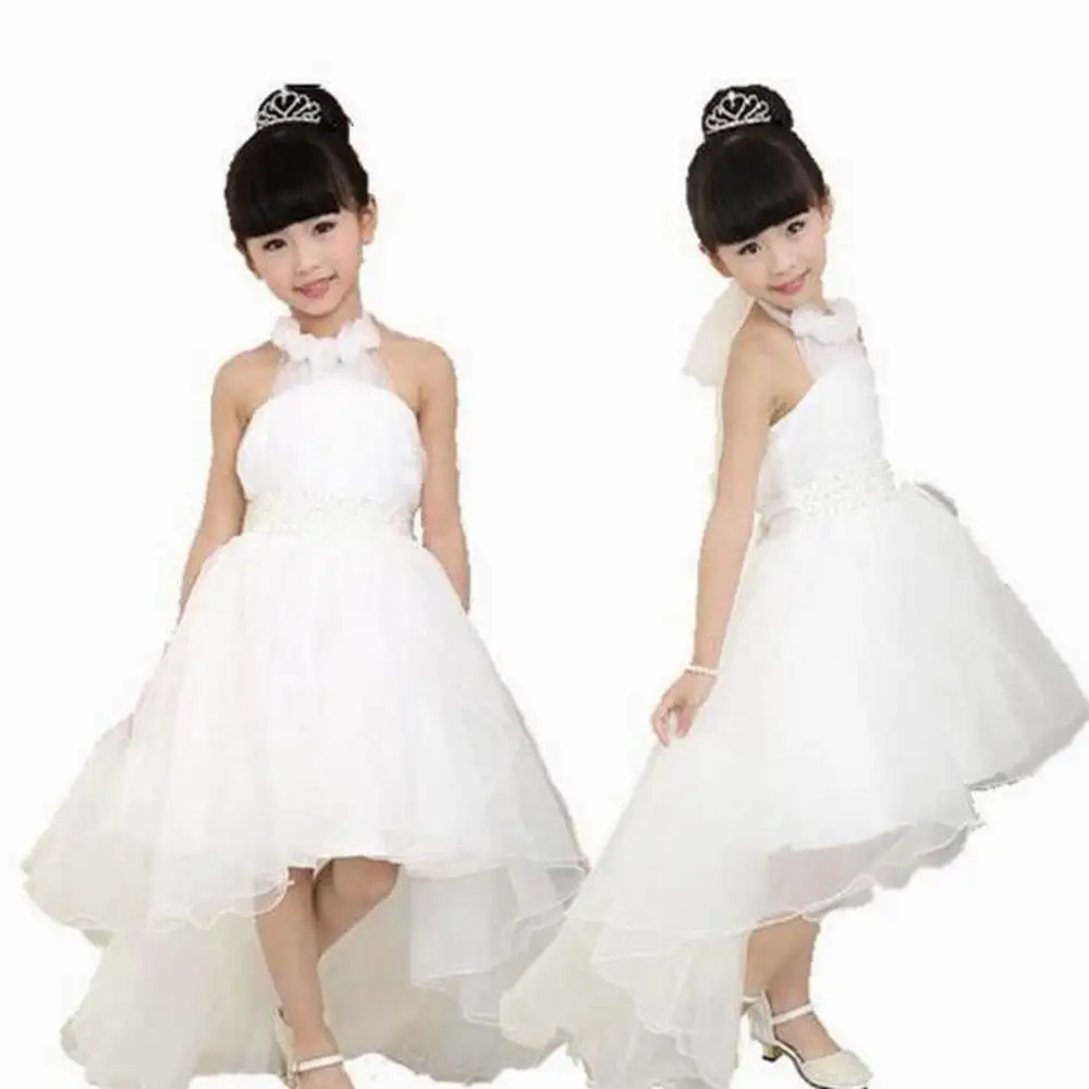 

Summer Girl Dresses Kids White Lace Wedding Dress Princess Children