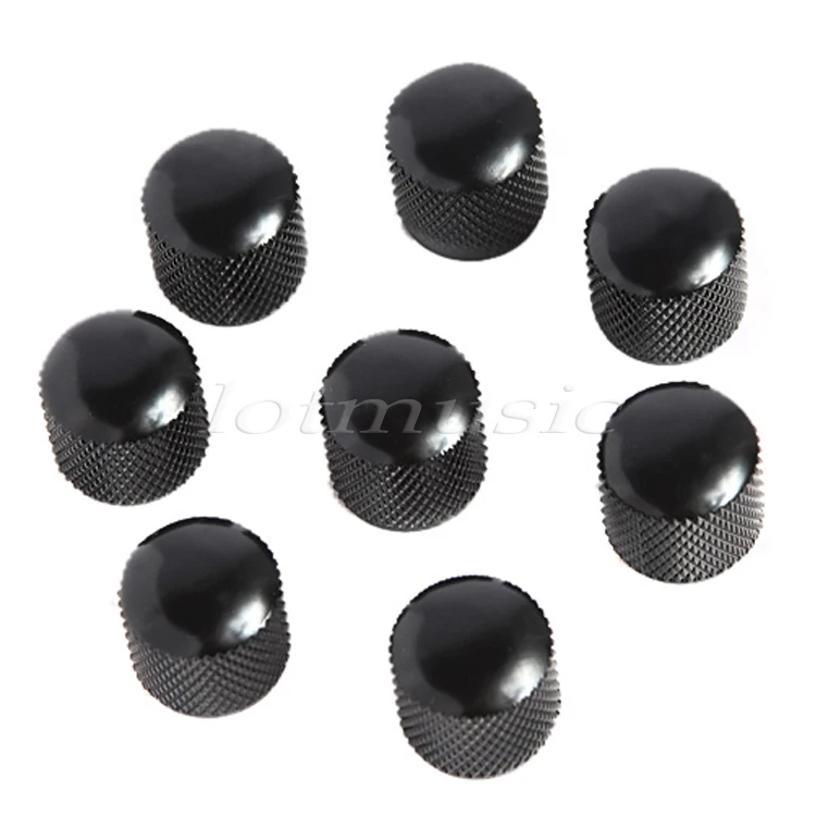 8Pcs Black Dome Tone control Knobs For Fender Strat Tele body