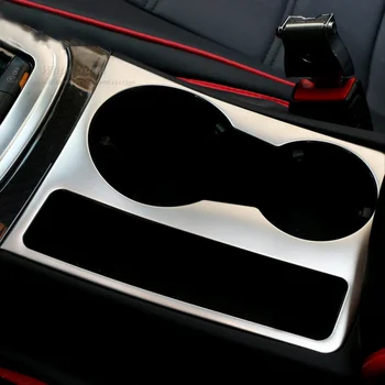 

Car Stainless Steel Water Cup Holder Frame Decal Cover Trim 3D Sticker For Audi A4 A5 09-15 Interior Molding Car Accessories