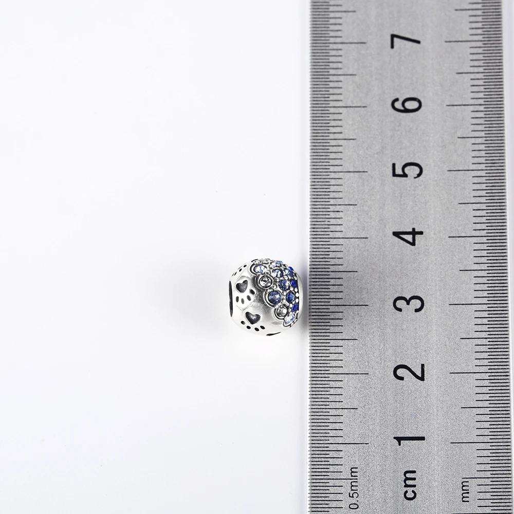 Dog Footprint Beads Fit Pandora Bracelets Charms 925 Silver Original Beads Authentic Silver Charm DIY Jewelry Making (4)