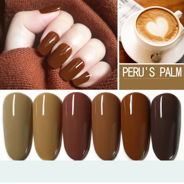 Aliexpress Com Buy Molanda 132 Brown Neon Coloruv Gel Nail Polish