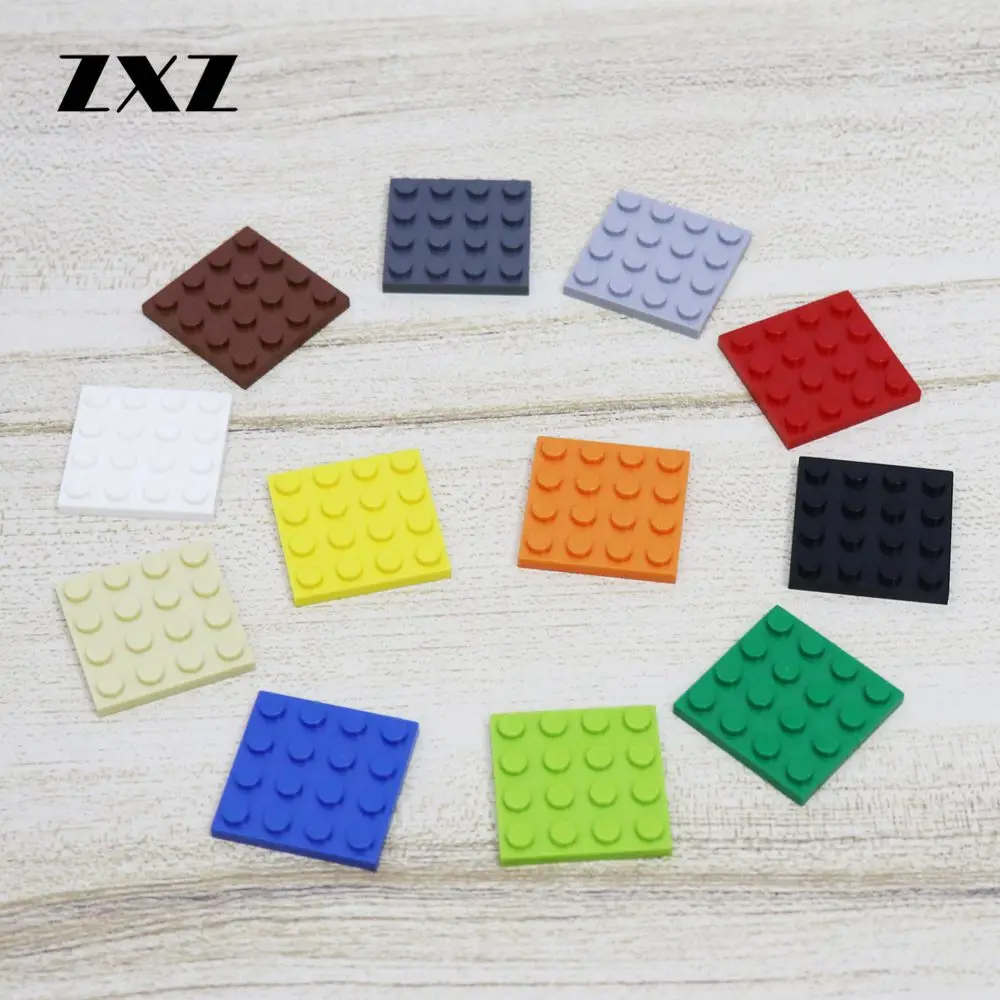 100 шт. пластины 4X4 строительные блоки MOC части 3031 DIY креативные игрушки для детей
