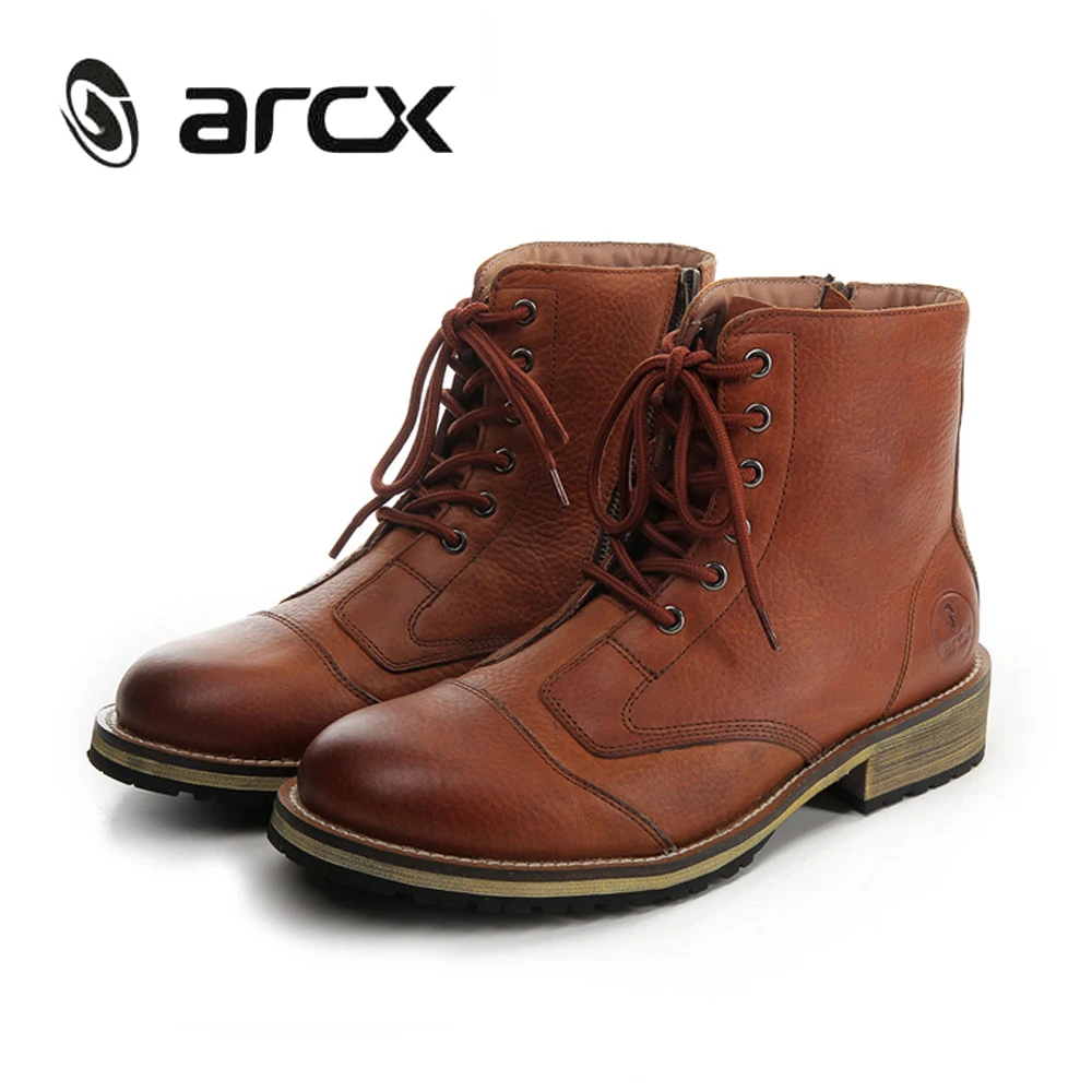 ARCX/кожаные мотоциклетные рыцарские Полусапоги Мужские дорожные сапоги