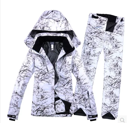 Новые мужские лыжные костюмы, куртка+ брюки, мужские водонепроницаемые, дышащие, теплые, с хлопковой подкладкой, для сноуборда, водонепроницаемые и ветрозащитные