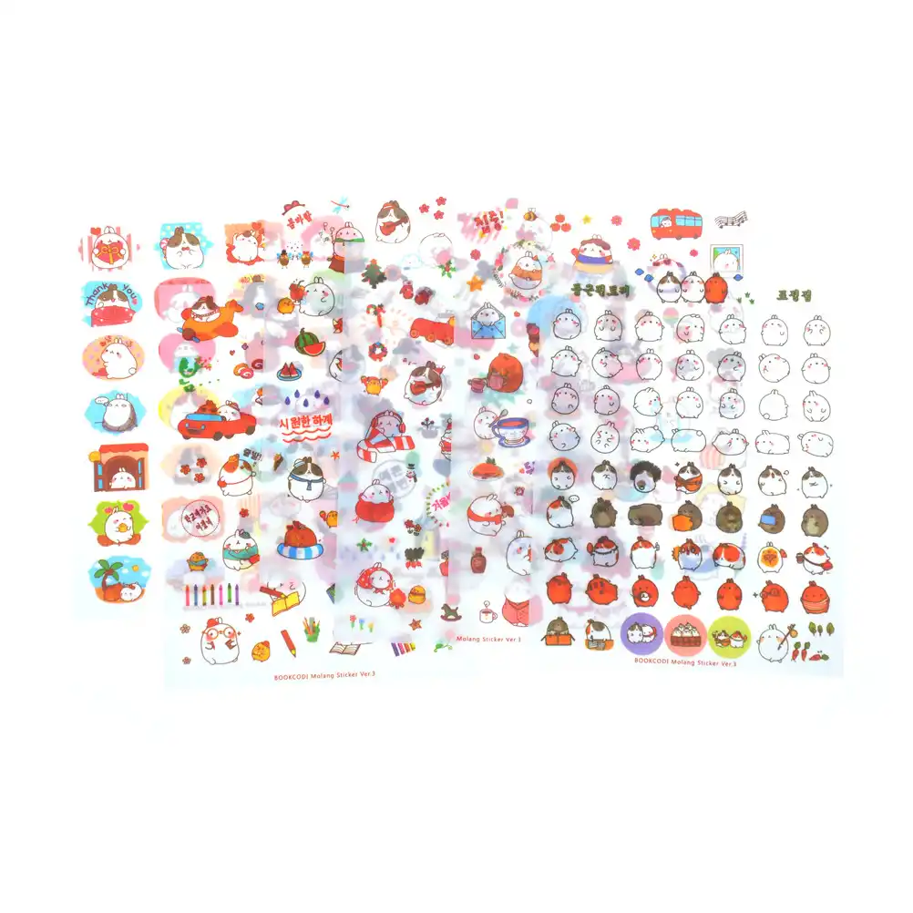 6 adesivos transparentes engraçados da decoração do telefone do animal de estimação dos desenhos animados dos pces para o brinquedo das crianças