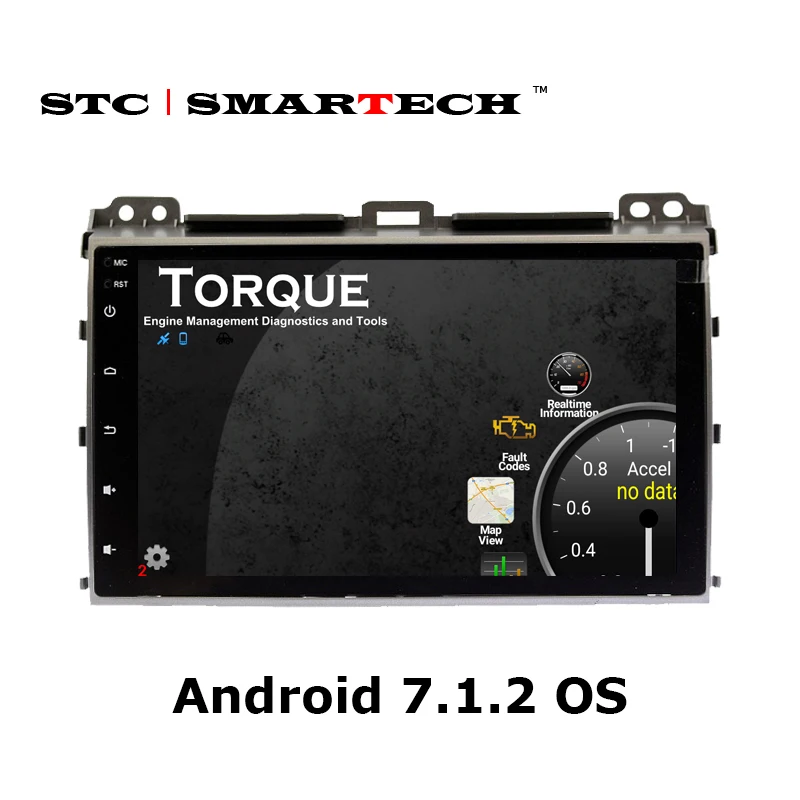 Sale SMARTECH 2 Din Android 7.1 OS Car Radio GPS Navigation for TOYOTA Land Cruiser Prado 120 Support Pioneer JBL Amplifier System 3