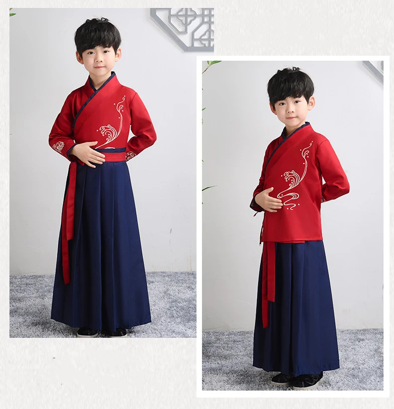 Мальчик девочка ханьфу опера древний стиль Косплей династии Тан народное платье танцевальный Костюм Традиционный китайский национальный костюм праздничная одежда