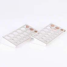 Новое поступление белые профессиональные пигментные Держатели Чернил для художественной Татуировки Крышки для чашек высокое качество Нержавеющая 21 отверстия хороший дизайн IA306