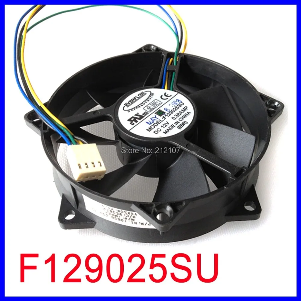 Everflow F129025SU 95 x 25 мм шим процессора круглый вентилятор 12 В 0.38A 4 контакт. компьютер