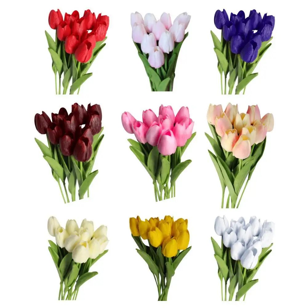 

10Pcs/Set Artificial Tulip Flowers Home Wedding Party Decor Gift Photograph Prop hot