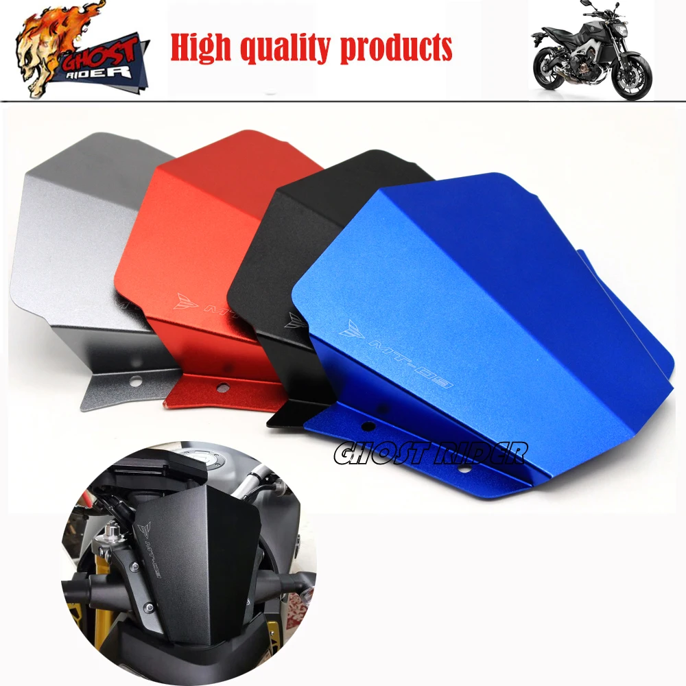 Titanium Motorcycle Accessories Motorbike Windshield Windscreen fits For Yamaha MT09 MT 09 2014 2015 FJ 09