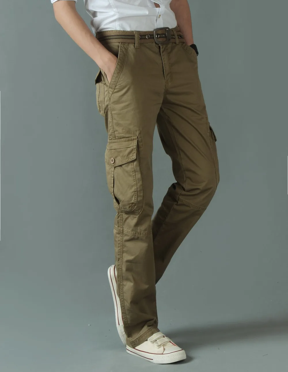 Новые мужские хлопковые повседневные военные армейские карго камуфляжные боевые рабочие штаны с карманами