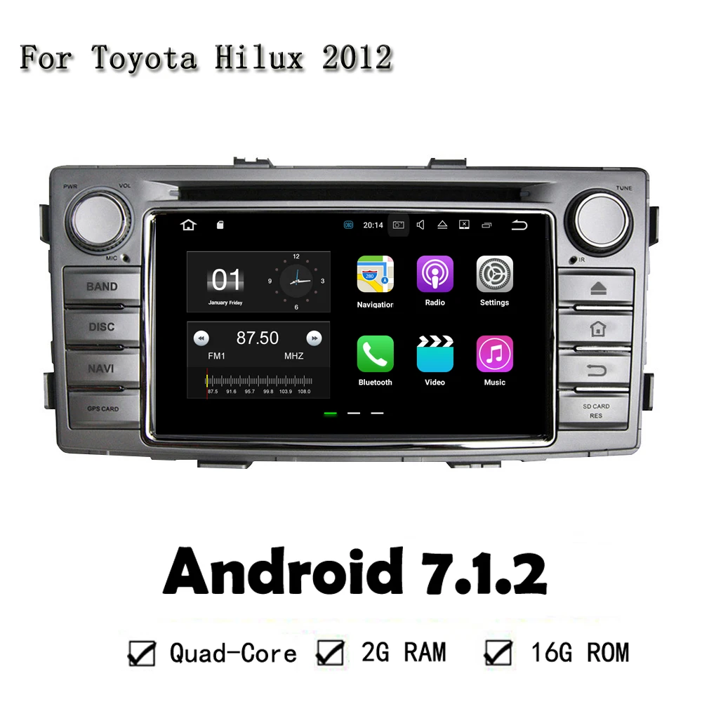 Quad Core 2GB RAM Android 7 1 2 font b Car b font DVD Player 4G