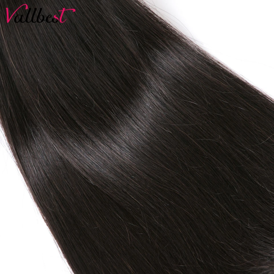 Vallbest бразильские прямые волосы пучок s человеческих волос расширение 1/4 пучки предложения пучки волос Remy 8-28 дюймов натуральный черный